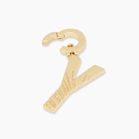 Gorjana Parker 18K Gold Plated Charm Initial Y - Picture 7 of 9
